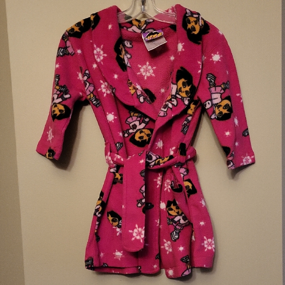Dora The Explorer pink fleece robe